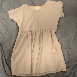 Cream Peasant T-Shirt Dress